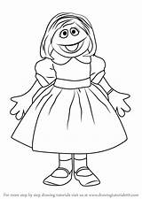 Prairie Dawn Sesame Street Drawing Draw Step Characters Cartoon Lessons Drawingtutorials101 Cartoons sketch template