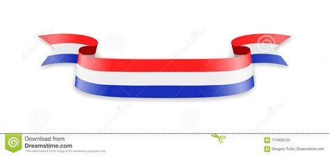 netherlands flag   form  wave ribbon stock illustration illustration  vector badge