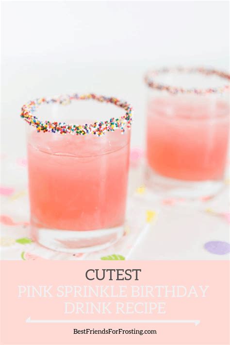Pink Sprinkle Birthday Drink Recipe 21st Birthday Drinks