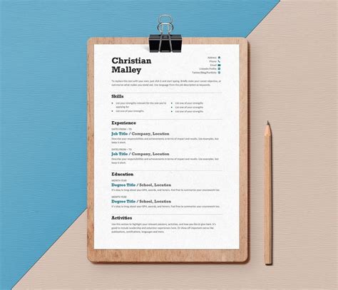 15 minimalist resume templates clean and sleek design