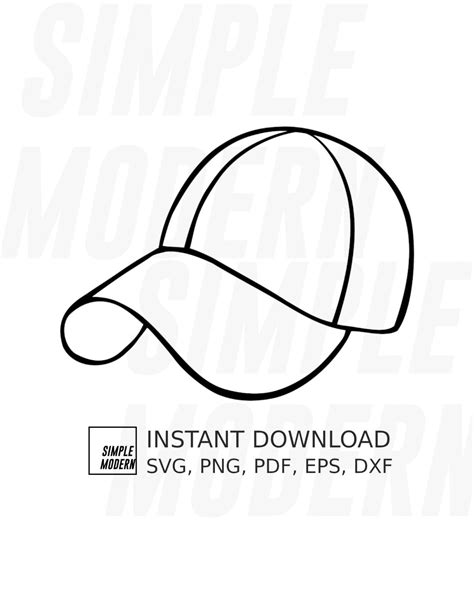 baseball hat outline svg simple modern svg