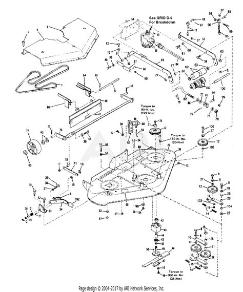 troy bilt    mower parts diagram  general assembly