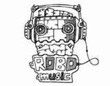 Robot Coloring Music Arms Long Coloringcrew sketch template