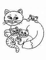 Coloring Cat Pages Fat Cats Baby Clipart Animals Mother Ausmalbilder Katze Kids Animal Babies Cute Printable Print Families Kittens Malvorlagen sketch template