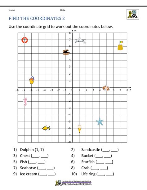 coordinate plane worksheets  quadrants worksheet template tips