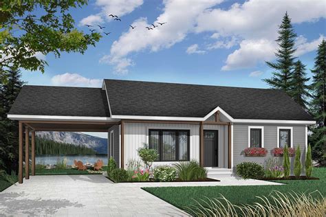 ranch style house plans  carport