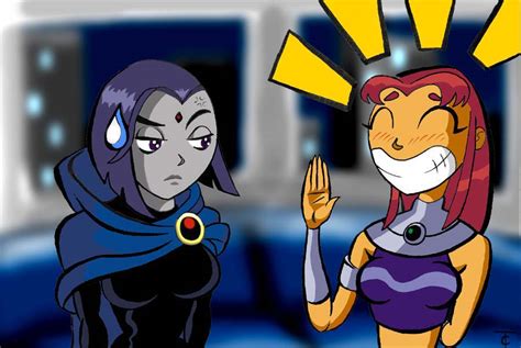 Raven And Starfire By Camt By Teentitans On Deviantart