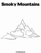 Coloring Mountains Smoky Mountain Pages Designlooter Scenery Colouring 47kb sketch template