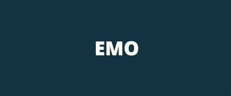 Emo What Does Emo Mean