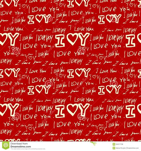 Words I Love You On Red Background Royalty Free Stock