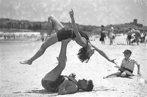 Beach Acrobatics 1930s Craze Which Was Popular On