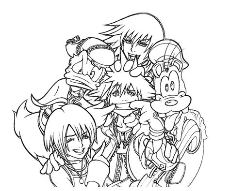 kingdom hearts coloring pages    print