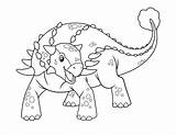 Pages Ankylosaurus Dinosaurus Coloring Cute Inspiration Color Kids sketch template