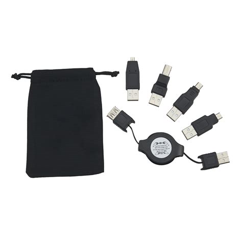 onn retractable cable universal usb adapter kit black walmartcom