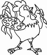 Rooster Coloring Pages Comments Library Popular Getcolorings Coloringhome Printable sketch template