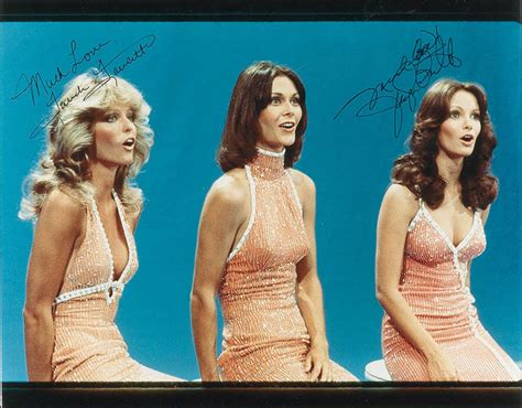 Charlie S Angels Tv Cast Photograph Signed With