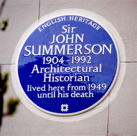 sir john summerson plaques  london