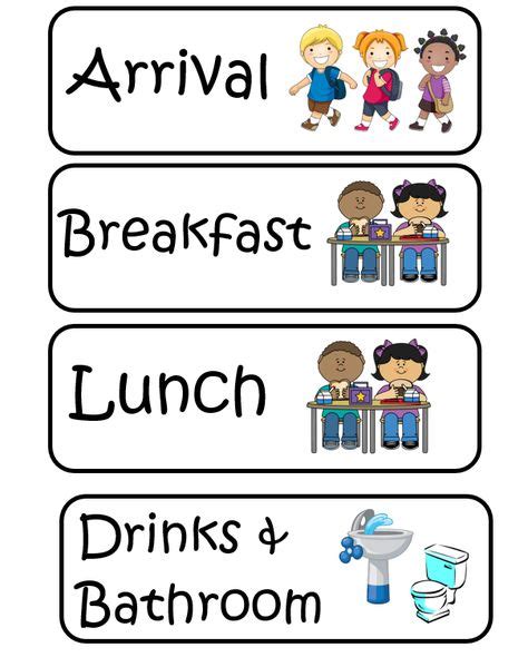 visual daily schedule  images visual schedule preschool daily