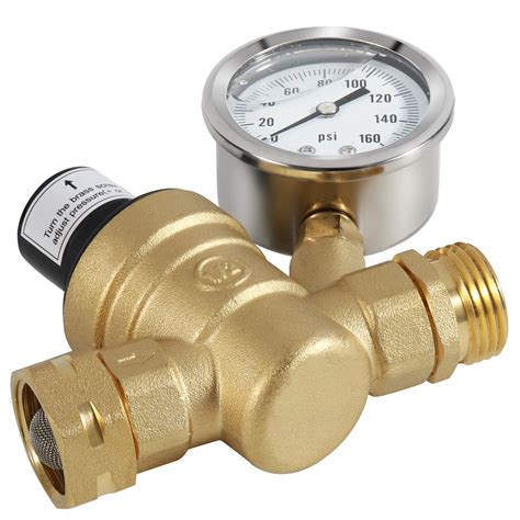 xtremepowerus psi water pressure regulator valve adjustable water pressure reducer lead