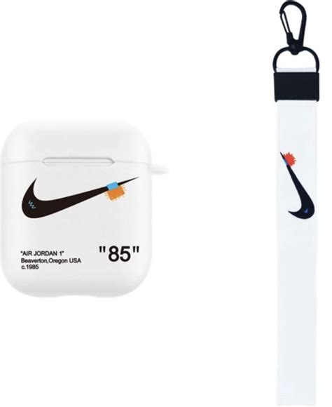 airpods  case air jordan   cord white airpods  hoesje wit nike bolcom