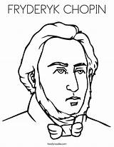 Chopin Fryderyk Coloring sketch template