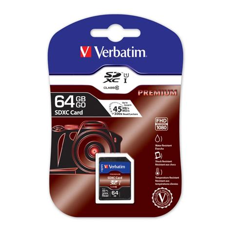 verbatim premium sdxc  gb memory card winc