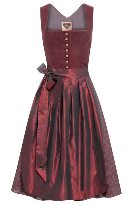 dirndl heidi loden dunkelrot alpenherz ♥ shop exklusive dirndl und