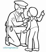 Police Coloring Officer Policeman Pages Helping Drawing Uniform Lost Girl Clipart Color Draw Cliparts Security Little Badge Hat Guard Children sketch template