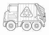 Truck Pages Kids Color Dump Coloring Recycling Recycle Fascinating Via sketch template