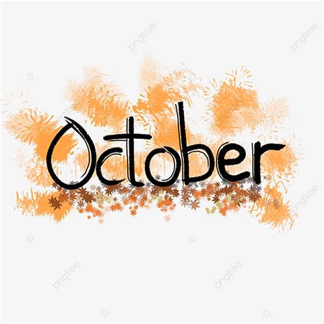 october  month text  autumn vibes png image text effect psd