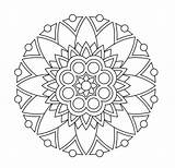 Mandala Coloring Pages Kids Simple Printable Getdrawings sketch template