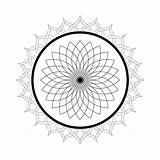 Coloring Kaleidoscope Mandala sketch template