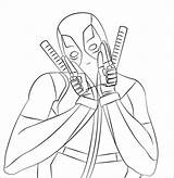 Deadpool Coloring Pages Coloringbay sketch template