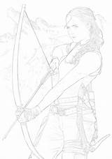 Croft Tomb Raider sketch template