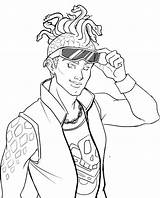 Monster High Deuce Coloring Pages Handsome sketch template