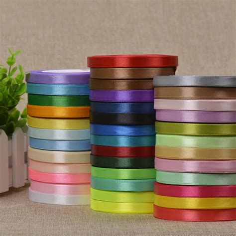 roll yardsmeters polyester ribbon cm width satin fabric ribbons