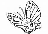 Coloring Butterfree sketch template