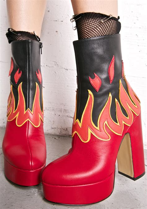 shellys london flame boots dolls kill