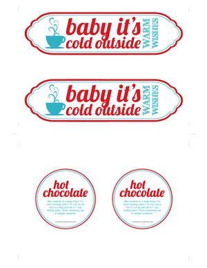 printable hot cocoa labels google search simple holiday gifts hot