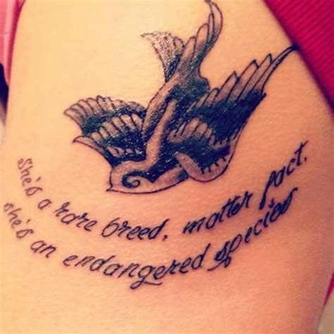 shes  rare breed matter fact shes  endangered species bird tattoo men birds tattoo
