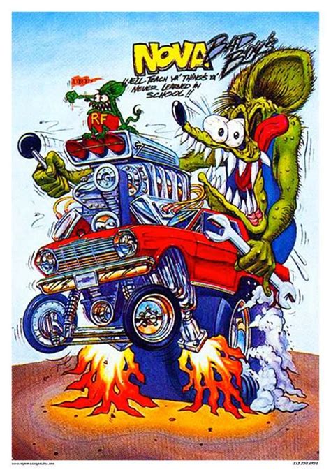 Vintage Reproduction Racing Poster Rat Fink Nova Gasser