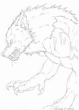 Werewolf Lineart Deviantart Drawings Drawing Coloring Sketch Werewolves Dark Cute Color Sketches Img15 Wolf sketch template