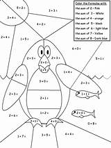 Math Color Penguin Coloring Pages Number Activity Colouring Kids sketch template