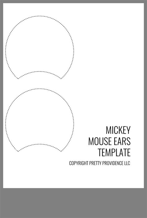 printable diy mickey mouse ears template