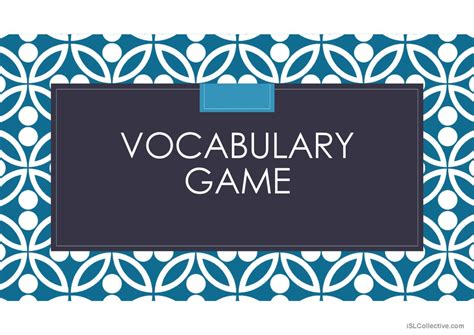 vocab game english esl powerpoints