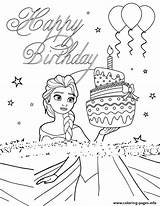 Coloring Cake Colouring Elsa Pages Birthday Disney Printable Print Kids Color Isam Aur Sifat Info Search sketch template