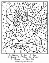Thanksgiving Color Turkey Kids Number Pages Coloring Activities Reading Puzzles Activity So Colored Letter Printables Printable Crafts Search Some Puzzle sketch template