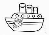 Ship Coloring Pages Kids Printable Big Transportation Boat Cartoon Drawing Printables Book Wuppsy Designlooter Children 67kb 2079 Easy Choose Board sketch template