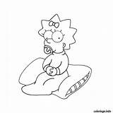 Maggie Simpsons Fois Imprimé Juguemos Gratuit sketch template