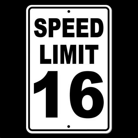 speed limit  sign metal mph slow warning traffic road etsy